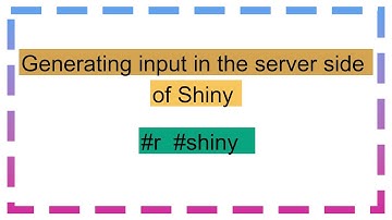 Generating input in the server side of Shiny