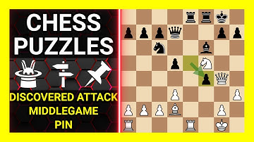 Chess Puzzles to Practice. Themes: Discovered attack, Middlegame, Pin. Learn Chess