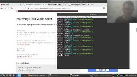 Hello World in Shell Script, Ruby and Perl (Linux Programming)