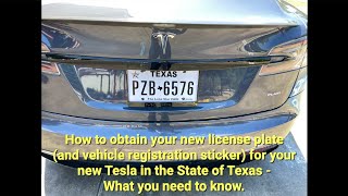 How to obtain your license plate for your new Tesla in Texas Register Tesla In Texas