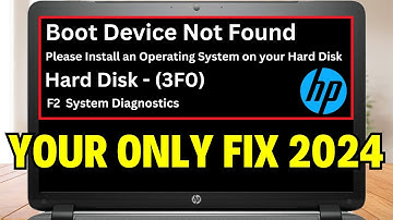 Boot Device Not Found HP LAPTOP || Hard Disk 3f0 || No Boot Device Found ( UPDATED 2024 FIX )