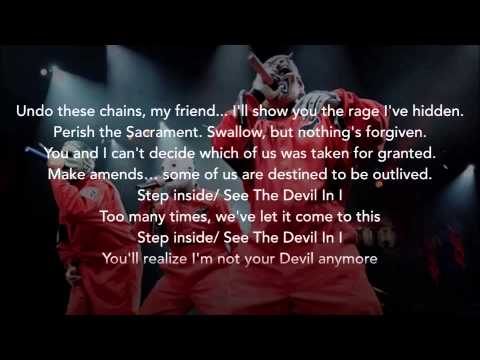 Slipknot-The Devil In I Lyrics