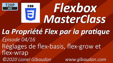 04/16 - Flexbox MasterClass - Les réglages de flex-basis, étude de flex-grow