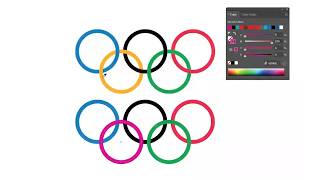 [Siêu dễ] Hướng Dẫn Vẽ Logo Olympic Trong Illustrator CC | Thịnh Đồ Họa