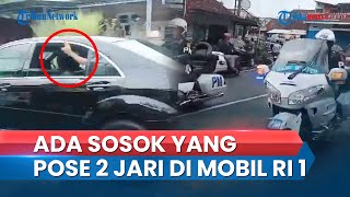 Sosok Misterius Acungkan Salam 2 Jari di Mobil RI 1 saat Teriakan Ganjar-Mahfud di Salatiga