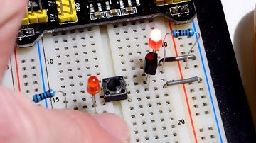 Not logic gate demonstration circuit using 2N2222 NPN Bipolar Junction Transistor BJT