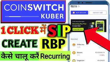 How To Start Sip In Crypto | Coin Switch Kuber Recurring Buy plan Explain