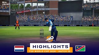 Netherlands vs Namibia | T20 World Cup 2026 Gameplay Highlights | RC