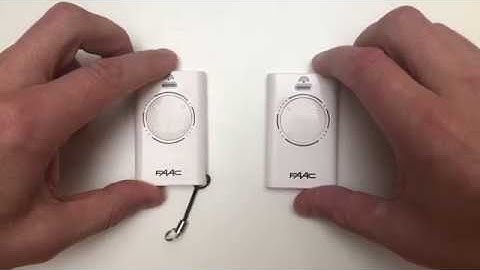 Programmation de la télécommande FAAC XT4 868 SLH