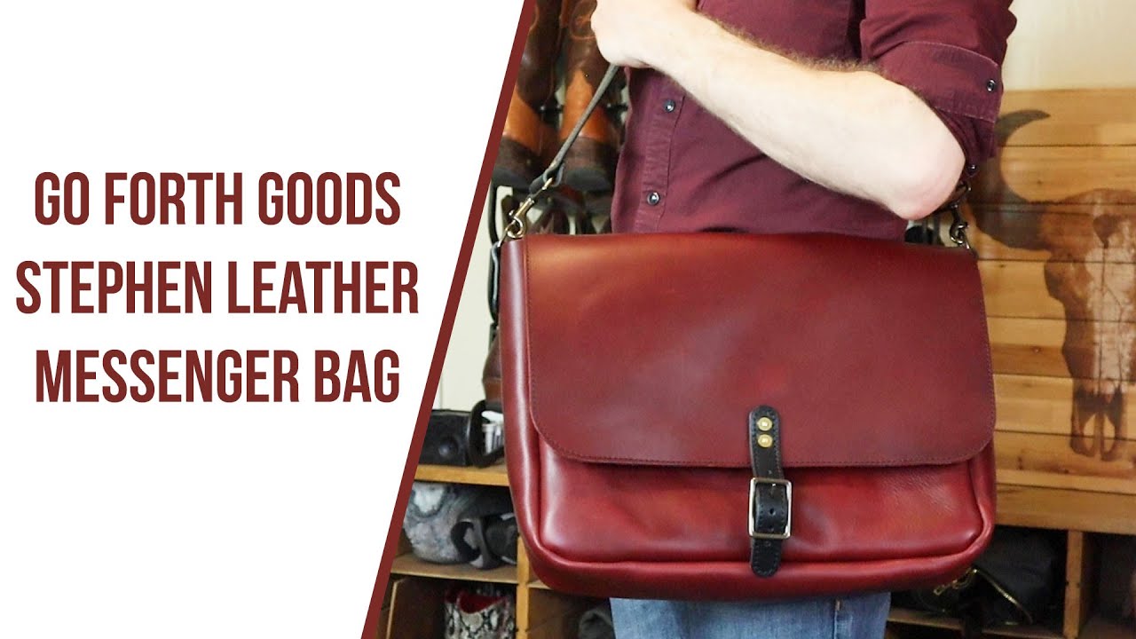 Stephen Leather Messenger Bag from Go Forth Goods - YouTube