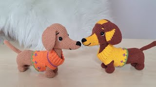 Amigurumi DİKİŞSİZ Sosis Köpek Gövde Örülüşü 1.Bölüm (ENG subtitles on/subtítulos ESPANÕL)