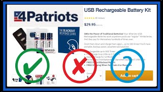 4Patriots USB Rechargeable AA Batteries - Good Buy Or A SCAM?