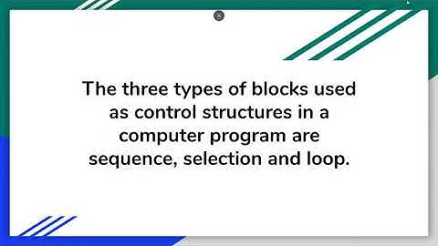 ITN 160 Overview of Control Structures