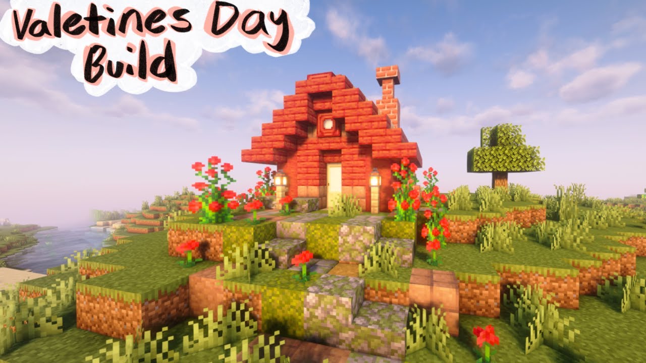 Valentines Day Minecraft Cottage Build