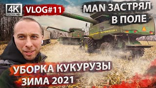 Уборка кукурузы 2021. Комбайны John Deere и Case. Какая урожайность?