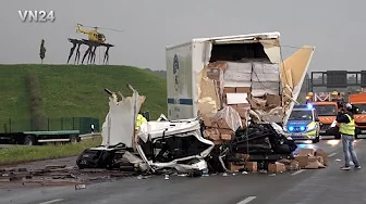 VN24 - Truck crashes into end of traffic jam at Kamen intersection