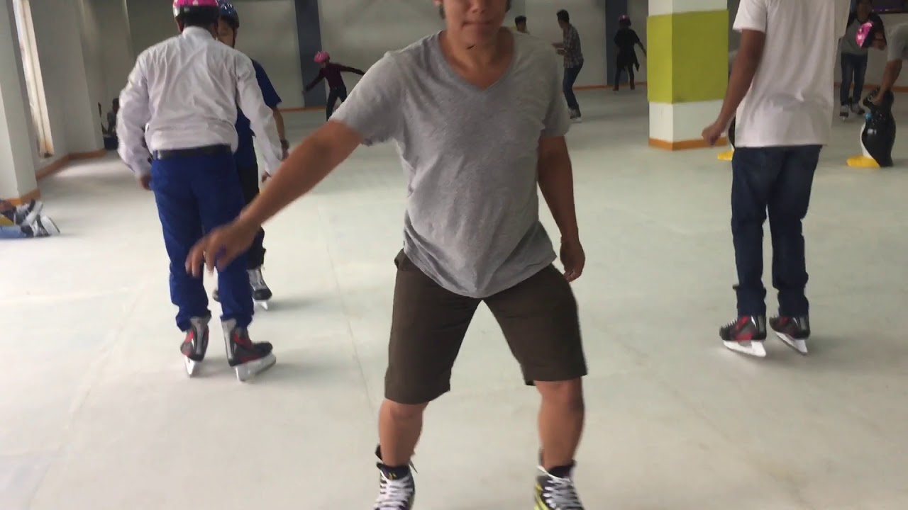 Ice skating at civil mall - YouTube