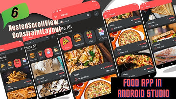 NestedScrollView | ConstraintLayout | Home Fragment | Android Fragment | Food App In Android Studio