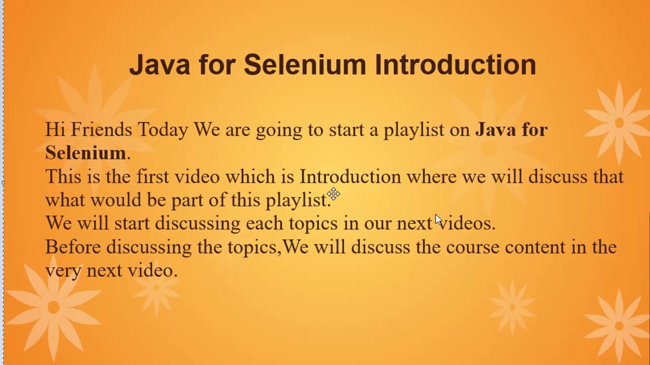 Java for Selenium Introduction - YouTube