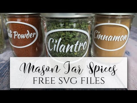 Mason Jar Spices Free Svg Cut Files Youtube