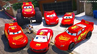 GTA 5 - Stealing DISNEY MCQUEEN Cars with Franklin! (Real Life Cars #32)