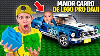 CONSTRUÍ O MAIOR CARRO DE LEGO PARA O DAVI *Ele gostou ?