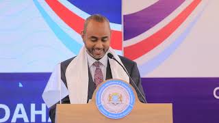 Wasiirka Dekaddaha iyo Gaadiidka Badda XFS Mudane Cabdulqaadir Maxamed Nuur..