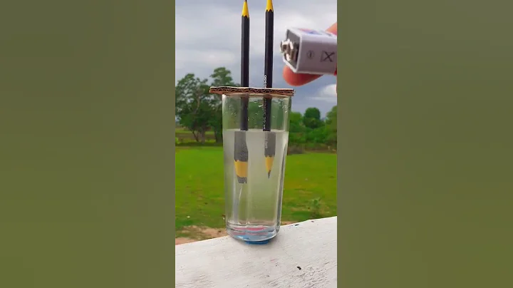 Electrolysis | Pencil + Salt Water + 9v Battery Experiment #shorts #experiment