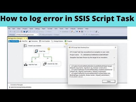 57 How to log error in SSIS script task | Log error in script task