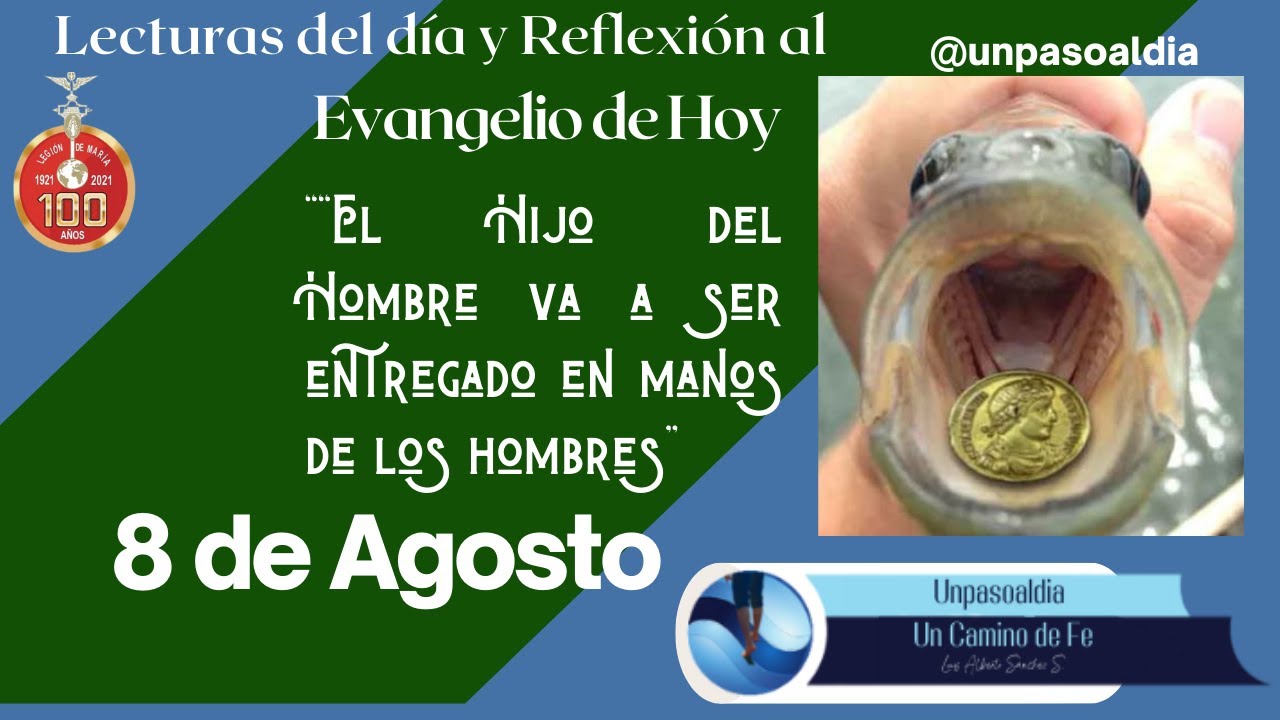 📖 Lecturas del día y Reflexión al Evangelio de Hoy ⛪ Lunes 8 de Agosto ...