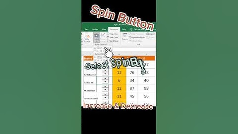 Excel Tips and Tricks: How to Use Spin Buttons for Efficient Data Input #shortsvideo #tipsandtricks