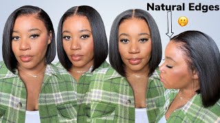 FRESH FROM THE SALON | *UPGRADED* 4C NATURAL EDGES, | YAKI BOB WIG | MYFIRSTWIG