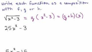 Functions 8 - Composite functions