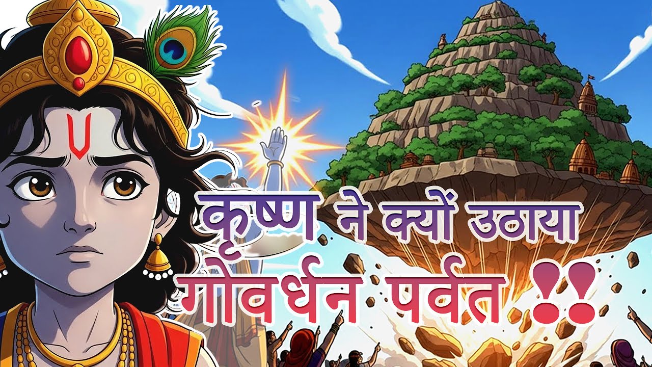 KRISHNA and GOVARDHAN PARVAT | True Story from Bhagavatam Gita