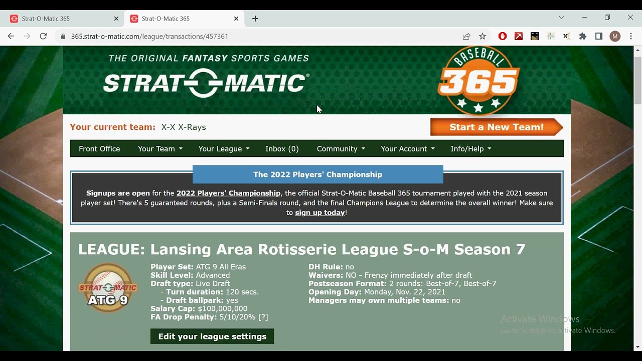 strat o matic online baseball leagues