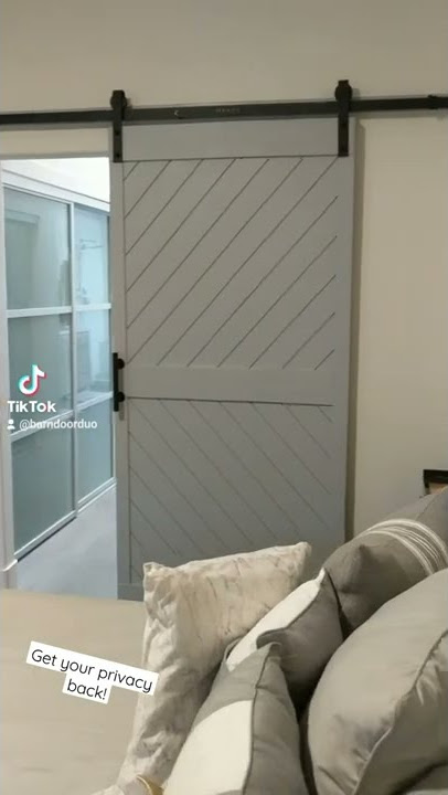 Get your privacy back! Master bedroom bathroom Sliding Barn Door! BarnDoorDuo