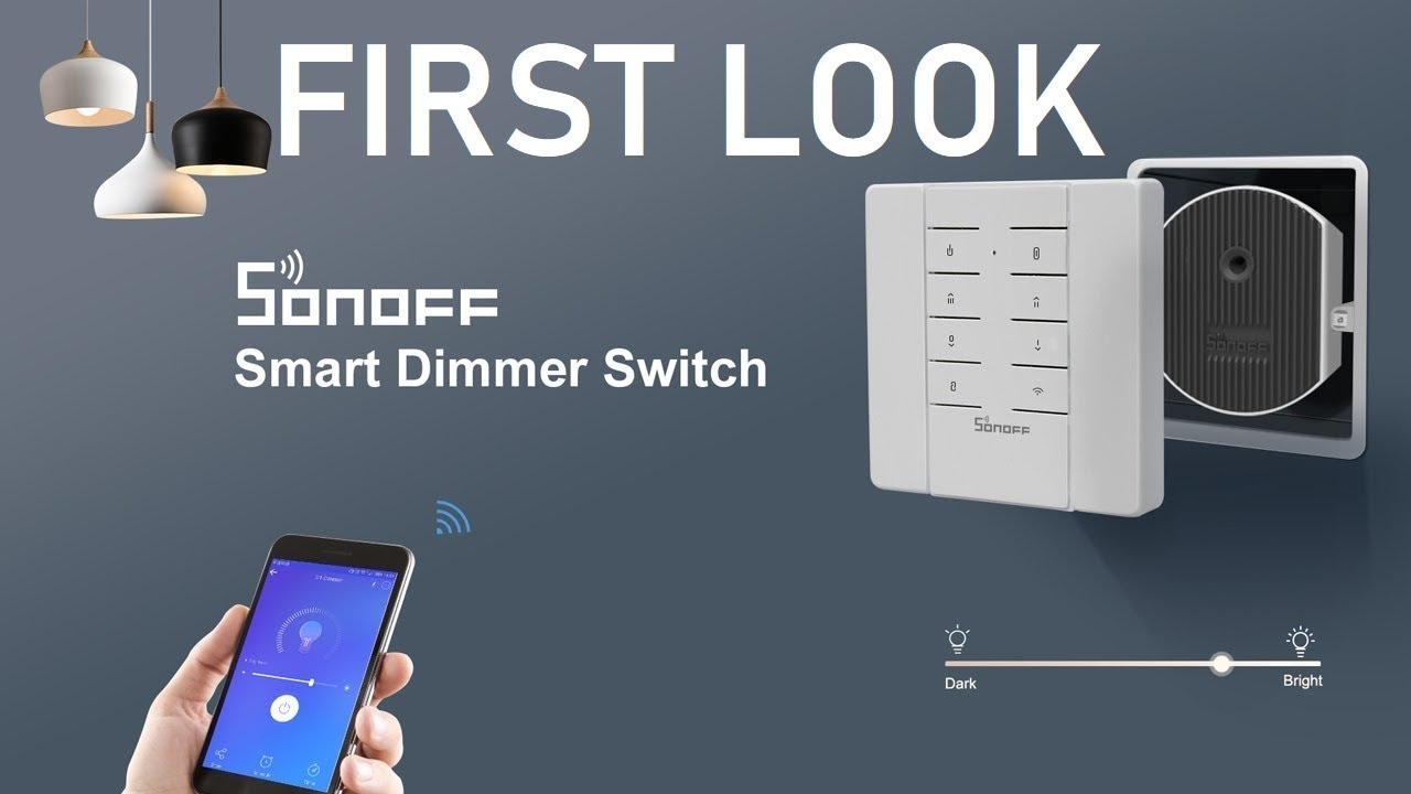 Sonoff d1 Smart Dimmer Wifi Switch - RM433 RF Remote  Sonoff Dimmer Wifi  Smart Switch Voice Enabled 