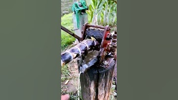 The process of crushing sugar cane = good tools to increase efficiency