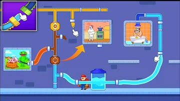 water Flow - Draw The Pipe Game - Gameplay walkthrough Android - Funny Logic Brain puzzle Game