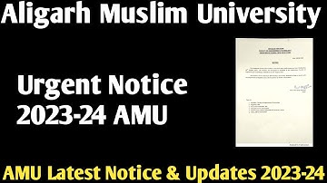 AMU urgent Notice 2023 AMU 06 जरूरी notice 2023 AMU Direct Admission Form 2023-24