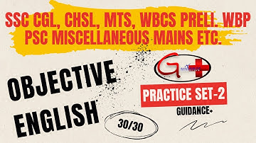 English Practice Set- 2| WBPSC Miscellaneous Mains | WBCS| Clerkship | Guidance+