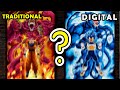 Drawing Goku and Vegeta Great Ape Oozaru | Who Wins? Digital vs Traditional Art