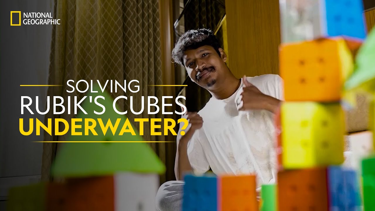 ⁣Solving Rubik's Cubes Underwater? | It Happens Only in India | National Geographic
