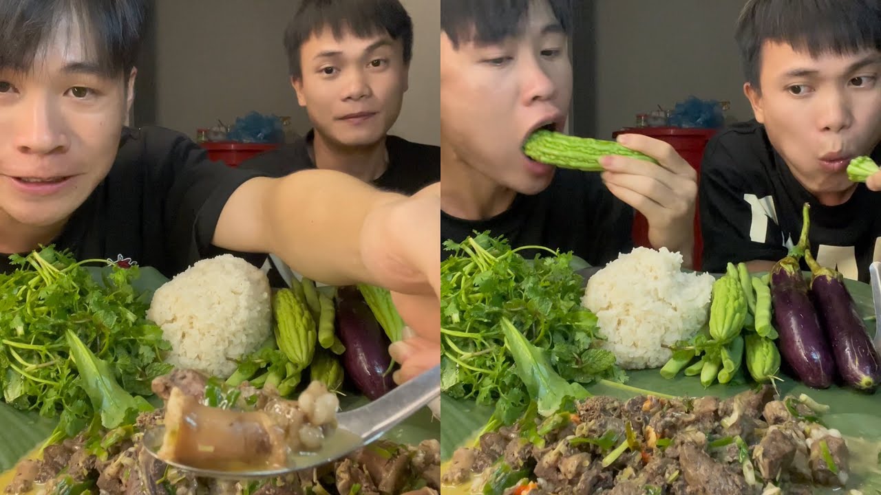 Mukbang canh pịa |Giàng lử TV| - YouTube