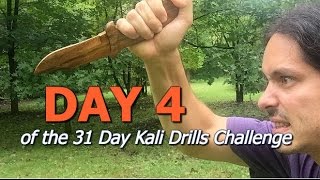 DAY 4 of the 31 Day Kali Drills Challenge! ESKRIMA KNIFE Techniques