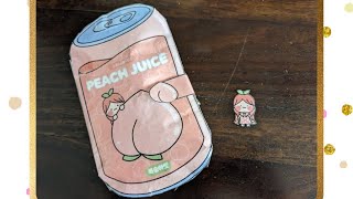 Peach Juice Squishy Book | Tutorial | DIY | Free printable #squishybook #peachjuice