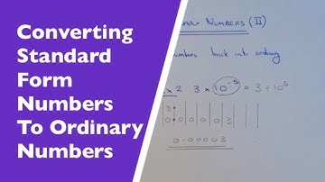 Standard Index Form Conversions -- Standard Form To Normal With Negative Powers