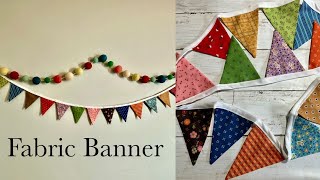 Fabric Pennant Banner Tutorial || Using a charm pack