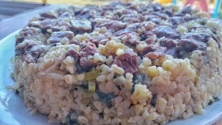 KUŞBAŞI ETLİ BULGUR KAPAMA TARİFİ |Nasıl yapılır| Bulgur Yemeği| Bulgur ile Yapılan Yemek Tarifleri