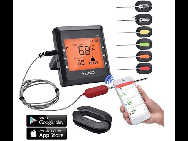 Nutrichef Pwirbbq80 Smart Bluetooth BBQ Grill Thermometer